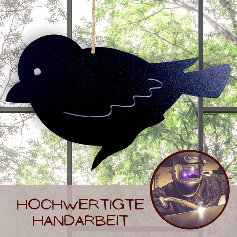 Rostikal Decorative Bird Black 10 x 15 cm Window Decoration