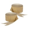 Gold Metallic Crepe Paper Streamers, 2 Rolls Made in USA