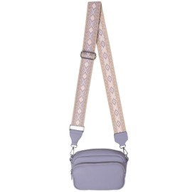 Bum Bag Shoulder Bag Crossbody Bag Waist Bag Faux Leather Italy Design, purple, M, Belt Bag & Waist Bag