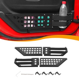 Hoolcar Front Door Storage Pockets, Door Side Insert Organizer Box Flexible Door Net Pocket Replacement Fit for Jeep Wrangler JL JLU & Gladiator JT 2018-2024, Interior Accessories