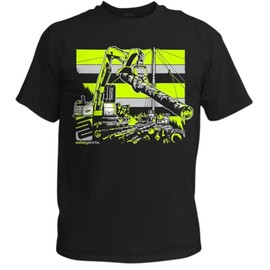 SafetyShirtz Men's The Landing Safety Shirt, Neon Yellow/Black - XX-Large