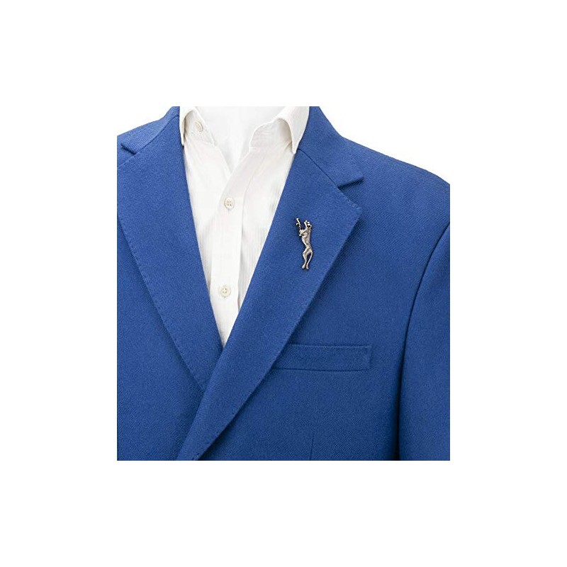 Knighthood Black Jaguar Lapel Pin/Shirt Stud for Men