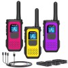 AWANFI Rechargeable 3 Pack Walkie Talkies, Long Range Two Way