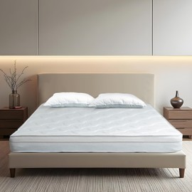 Aylas Furniture 6 Inch Full Size Mattress - High Density & Comfort Cold Foam - Bonnell Coil Springs - Medium Firm - Hybrid Full Size Mattress