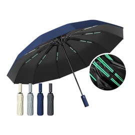 xppe (2023 12 Double Ribs, High Wind) Large Folding Umbrella, Double Ribs, One-Touch Automatic Opening/Closing, Men's Umbrella, UV Protection, UV Protection, Light Blocking, Heat Blocking, High Water