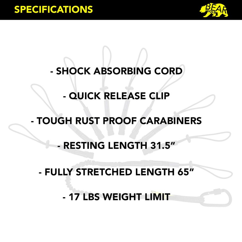 BearTOOLS Interchangeable Tool Safety Lanyard Detachable Buckle Multi Accessory Connection
