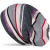 styleBREAKER 04024194 Unisex Fine Knit Beanie Hat with Colourful Striped