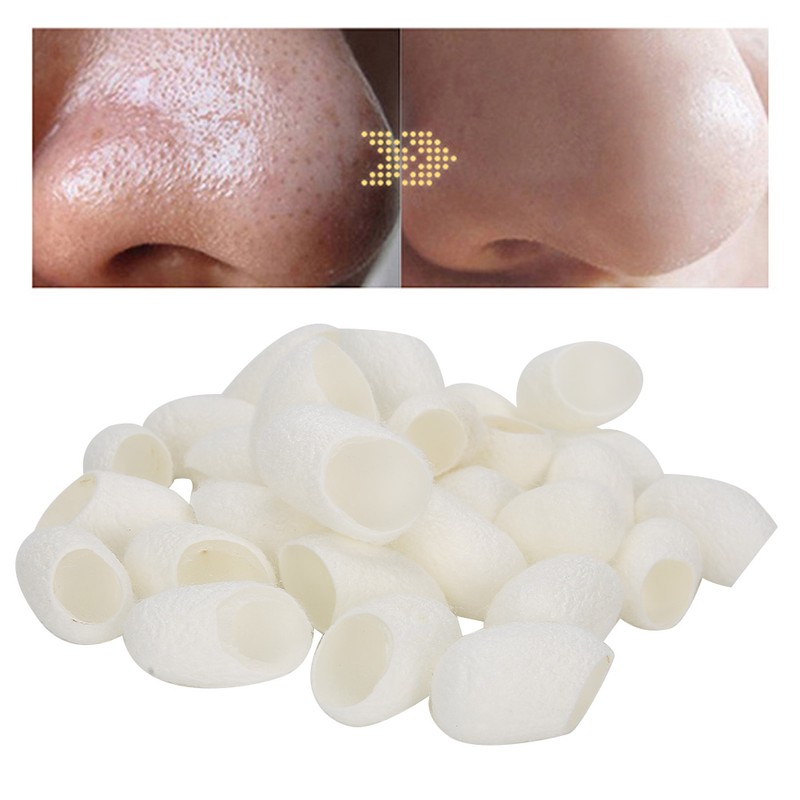 30pcs Face Cleaning Natural Silks Cocoons Blackhead Removal Exfoliating Silkworm