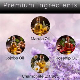 BOOTLEG BATH - Lavender Bath Oil with Marula Oil, Rosehip Oil, Jojoba Oil, Chamomile Extract, and 100% Pure Natural Essential Oil, Christmas gift, Stocking Stuffer, 4oz, for Men and Women, Made in USA