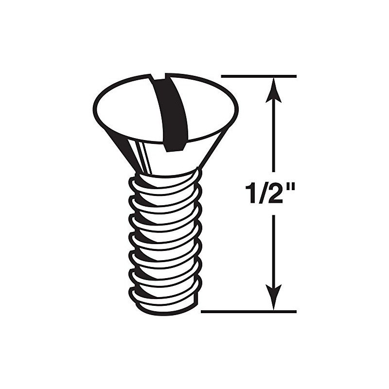Prime-Line MP9191 Wall Plate Screws, #6-32 x 1/2 In., Steel