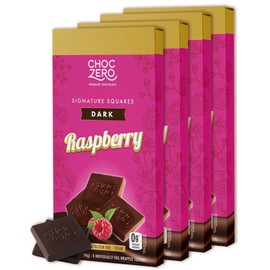 ChocZero Dark Chocolate Squares with Zero Sugar Caramel Filling - Gluten Free Low Carb Chocolates - Healthy Keto Snacks (3 bags, 30 snack pieces), 10.5 Ounce