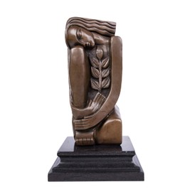 Toperkin Abstract Sculpture Bronze Female Statue Metal Figurine