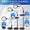 30X 10X Large Floor Magnifying Glass with Light and Stand,