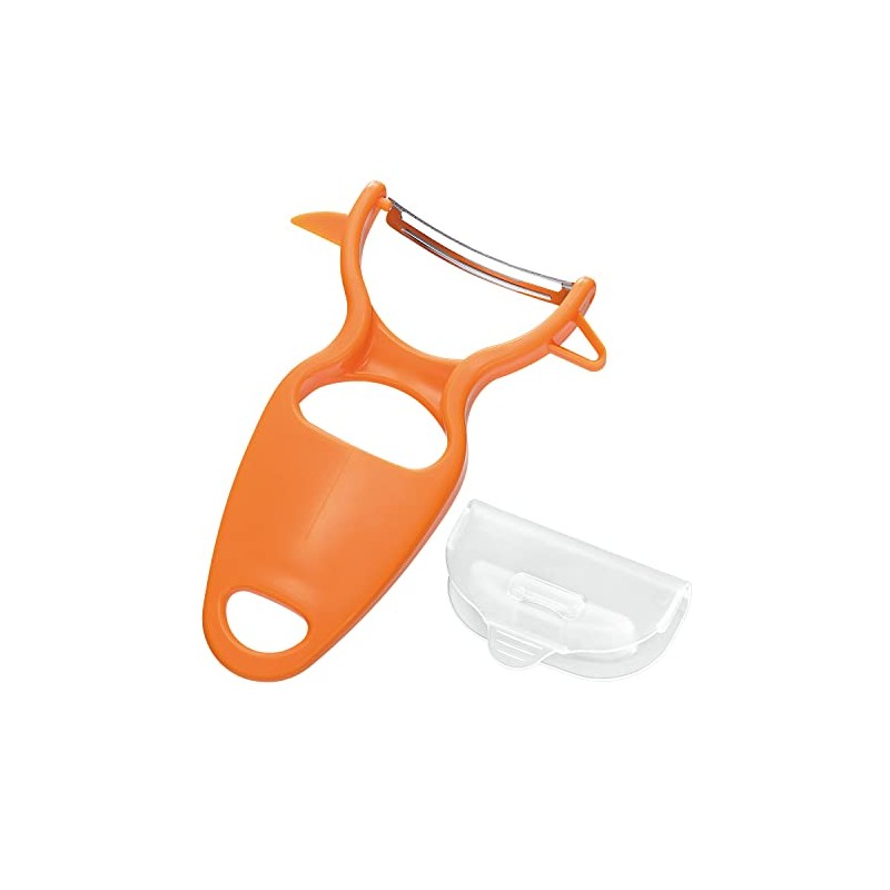 Shimomura Industry FV-668 Full Veggie Curved Peeler with Cover, Made