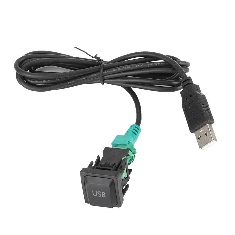 Stereo USB Cable Adapter Switch Button for CD Player Radio