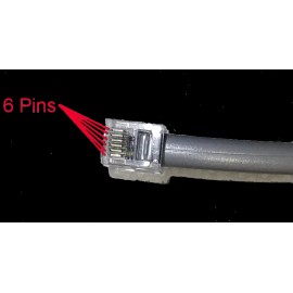 Unbranded/Generic Microphone Extension 6 Pin Modular for any Radio with A 6 Pin by the foot