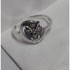 Sterling Silver Plated Alloy Owl with Crescent Moon Women's Ring