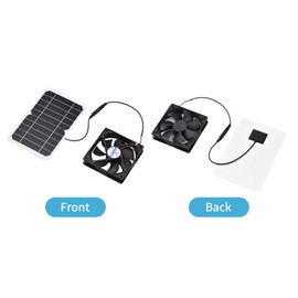 6W 5V Solar Panel with Fan Ventilator Chicken Coops Solar Fan Solar Cell for Dog Chicken House Sheds RV Greenhouse Outdoor Camping Mini Cooling Ventilator