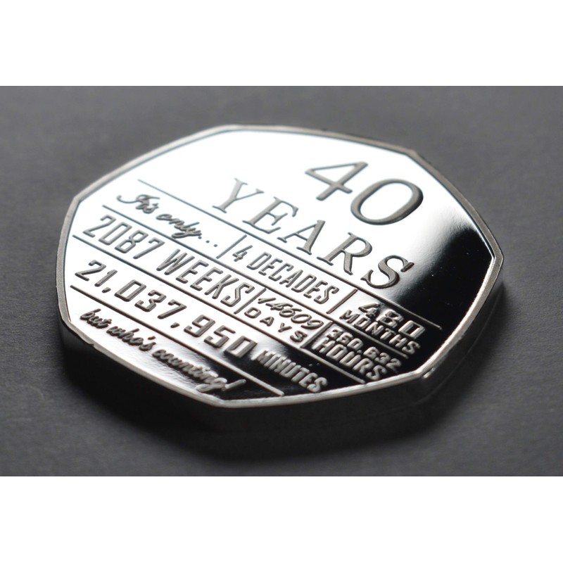 The Commemorative Coin Company 40th Birthday .999 Silver Commemorative. Unique