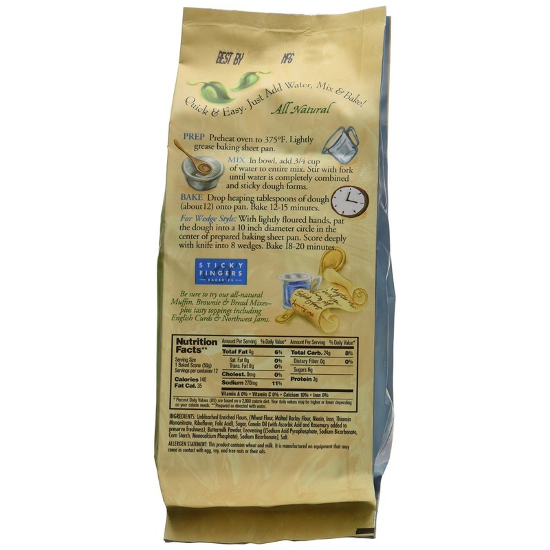 Pack of 6, 15 oz Sticky Fingers Bakeries Bulk Scone