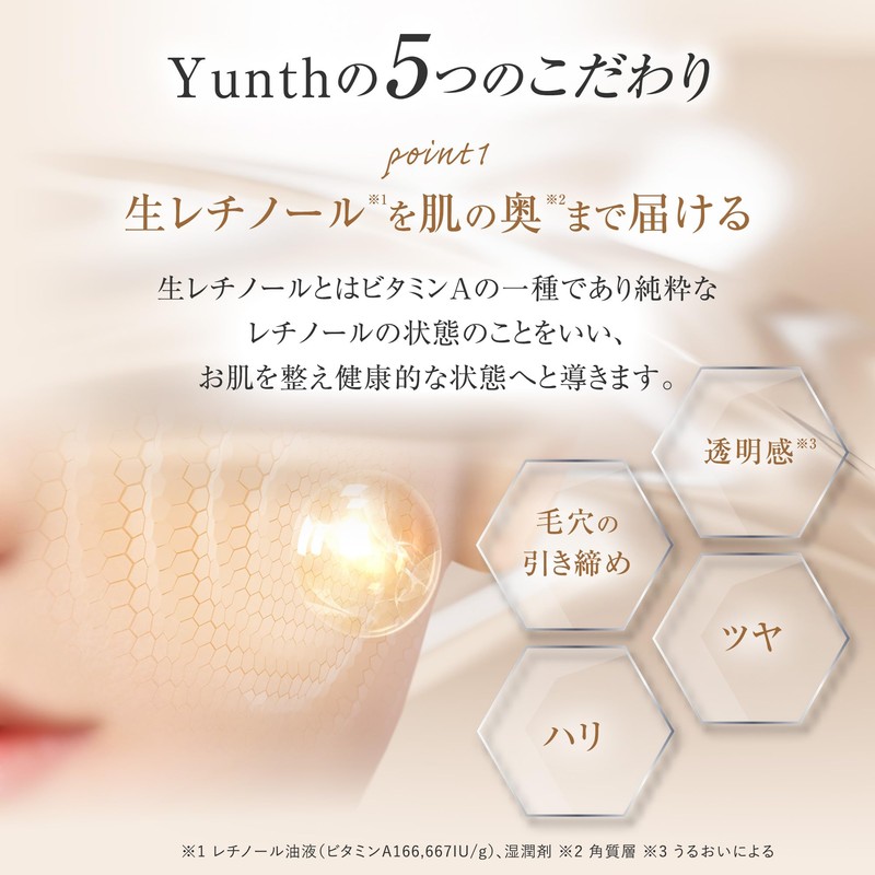 Yunth Raw VA Derma Beauty Serum, 84 Day Supply, Retinol