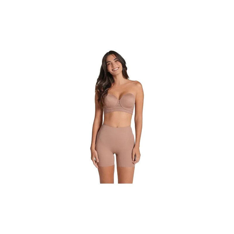 Leonisa Short De Control Moderado Almohadillas Removibles Color Marrón Talla