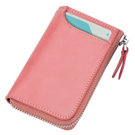 Lumeland Key Case, Genuine Leather, Smart Key Case, Unisex, Cowhide Leather, Large Capacity, 6 Round,, Pink