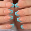 Sure Things 24 Blue Border Medium Coffin v shape tip