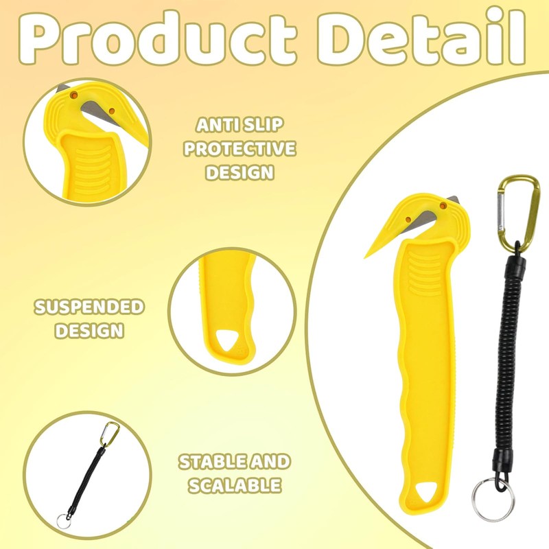 Box Opener, 2 Portable Box Openers with 2 Retractable Straps,
