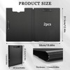 Pack of 2 A4 Clipboard, Clipboard Folder with 2 Clips,