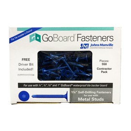 GOBOARD Fasteners Metal Studs – 1 5/8 SELF-Drilling (550 Fasteners/Box)