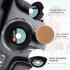 Britimes 2 Pack Car Coaster, Absorbent Ceramic Stone Cork Base