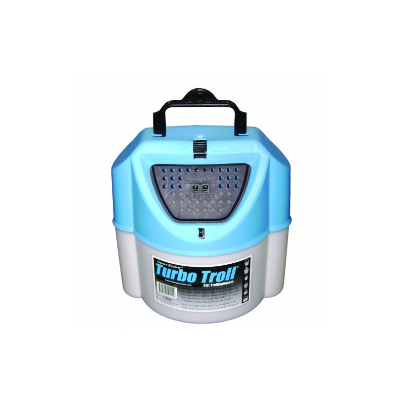 Challenge 50114 Turbo Troll Bait Bucket, 8 Quart, White