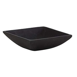 47th & Main Durable Black Cast Iron Bowl, Medium, Square,58 fluid ounces