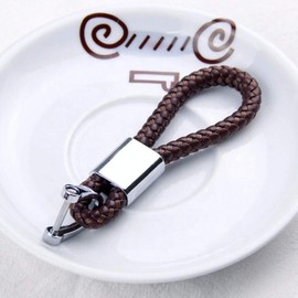 Tidero Faux Leather Keyring in Gift Box | Key Ring Lanyard | Gift for Men Women Birthday Anniversary Mum Dad Car, Coffee2, Keyring