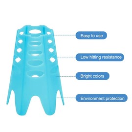 MiOYOOW 10 Pieces Golf Tees Plastic Golf Simulator Tees Portable Golf Training Tees for Indoor and Outdoor Practice