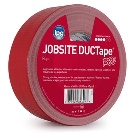 IPG JobSite DUCTape, Colored Duct Tape, 1.88" x 60 yd, Red (Single Roll)