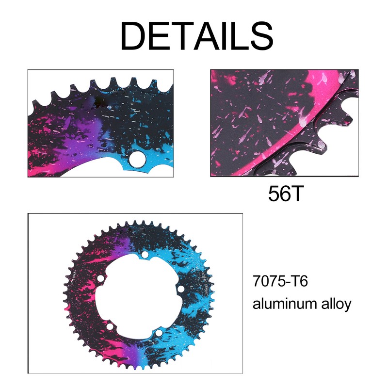 BOLANY Bicycle Chainring 56T BCD130 Chain Ring Positive Negative Tooth