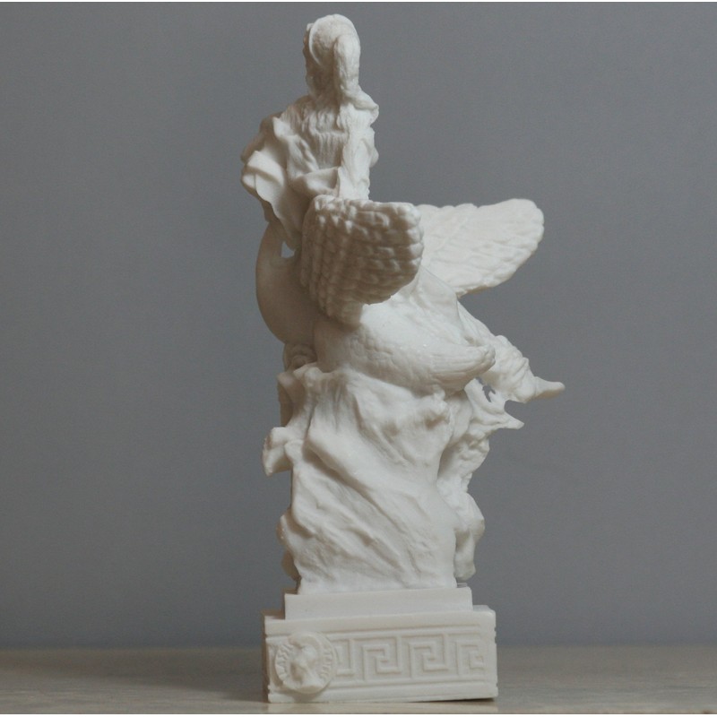 Aphrodite & Swan Greek Goddess Venus Statue Alabaster Sculpture 16