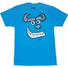 Monster's Inc. Sulley Face T-Shirt-Large Heather Turquoise