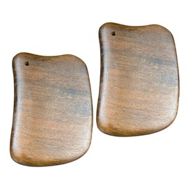 minkissy Dual Purpose Sandalwood Gua Sha Board Body Face Scraper Wooden Massage Tool Muscle Enhance Blood Flow