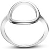Stainless Steel Classical Simple Plain Open Karma Statement Promise Ring