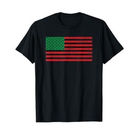 PAN AFRICAN USA AMERICAN FLAG BLACK LIBERATION PRIDE T-Shirt
