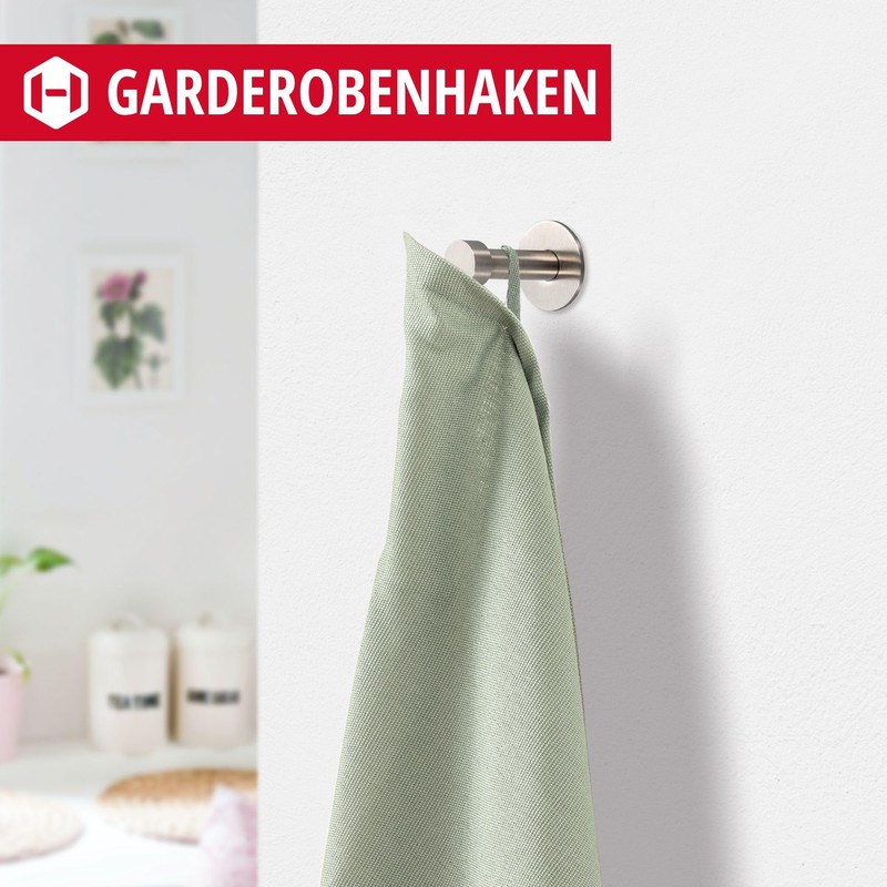 Gedotec UP-25 Stainless Steel Coat Hook Door - Wardrobe &