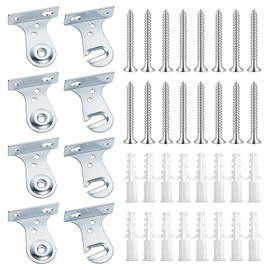 Molain 8Pcs Metal Window Shade Brackets, Roller Shade Outside Mount Brackets with Screws Sturdy Window Blind Brackets Roller Shades Holder for Living Room Bedroom Office