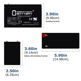 Mighty Max Battery 12V 7.2AH SLA Battery for HID LiteBox Rechargeable Lantern - 10 Pack