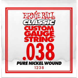 Ernie Ball 1238 .038 Classic Pure Nickel Wound Electric Guitar String – Single String