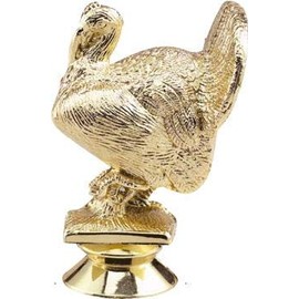Thanksgiving Turkey Bird Trophies, Red Stars Thanksgiving Turkey Bird Trophy Award with Customized Engraving