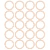 20Pcs Wood Baby Natural Teething Rings DIY Jewelry Circle Pendant