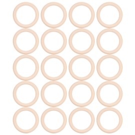 20Pcs Wood Baby Natural Teething Rings DIY Jewelry Circle Pendant Craft Making Accessory70mm